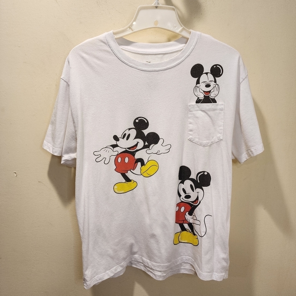 Disne Mickey Mouse White Women's T-shirt size M
